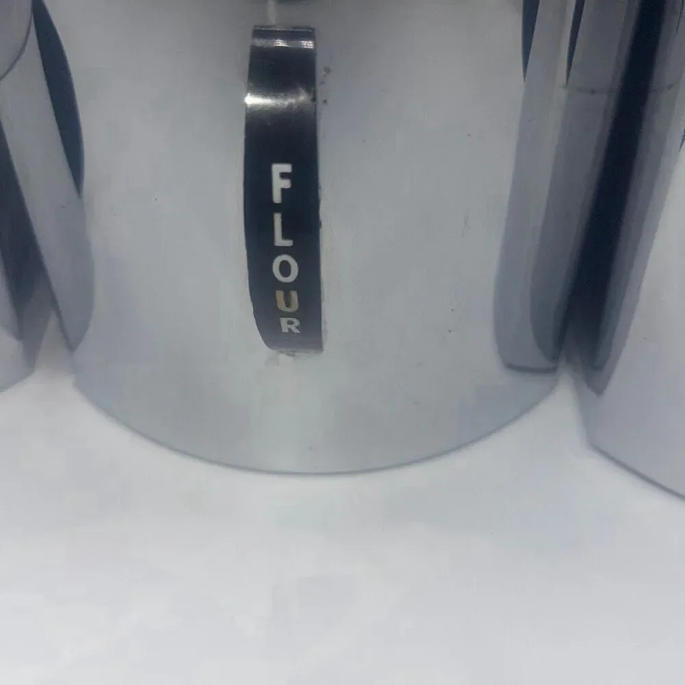 KROMEX Vintage MCM Tin Kitchen Canisters-Set of 4